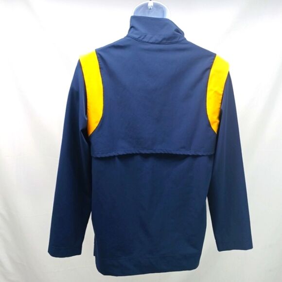Nike Blue and Yellow Athletic Quarter-Zip Shirt-Jacket Mens Small - Picture 3 of 9